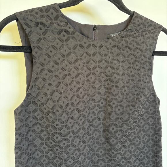 Theory Black Classic Textured High Neck Sleeveless Career Top Summer Basic Small - Picture 2 of 6